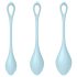 Satisfyer Yoni Power 2 - blauer Liebeskugel-Set (3-teilig)