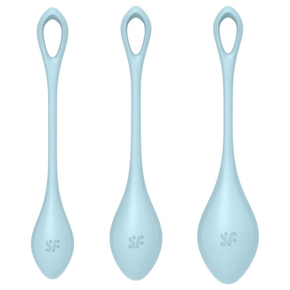 Satisfyer Yoni Power 2 - blauer Liebeskugel-Set (3-teilig)
