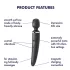 Satisfyer Wand-er Woman - Wasserdichter Massager-Vibrator (schwarz)
