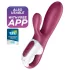 Satisfyer Hot Bunny - App-gesteuerter, wärmender Vibrator mit Klitorisarm (rot)
