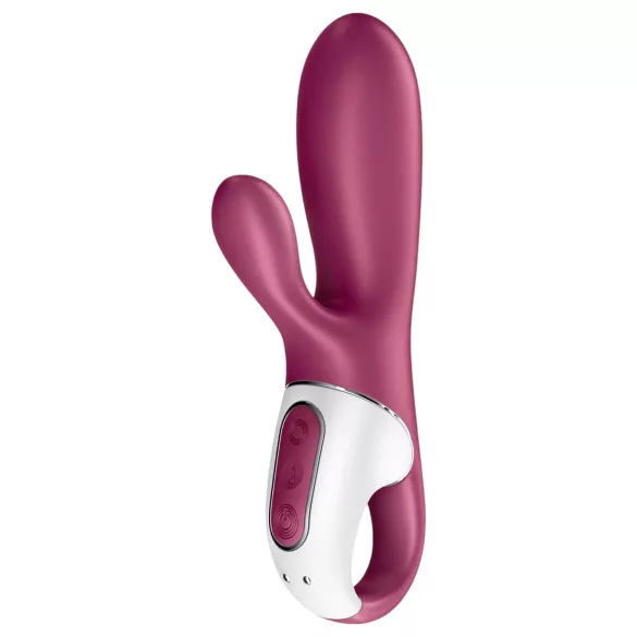 Satisfyer Hot Bunny - App-gesteuerter, wärmender Vibrator mit Klitorisarm (rot)