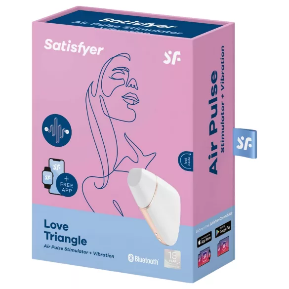 Satisfyer Love Triangle - App-gesteuerter Druckwellen-Klitorisstimulator (weiß)