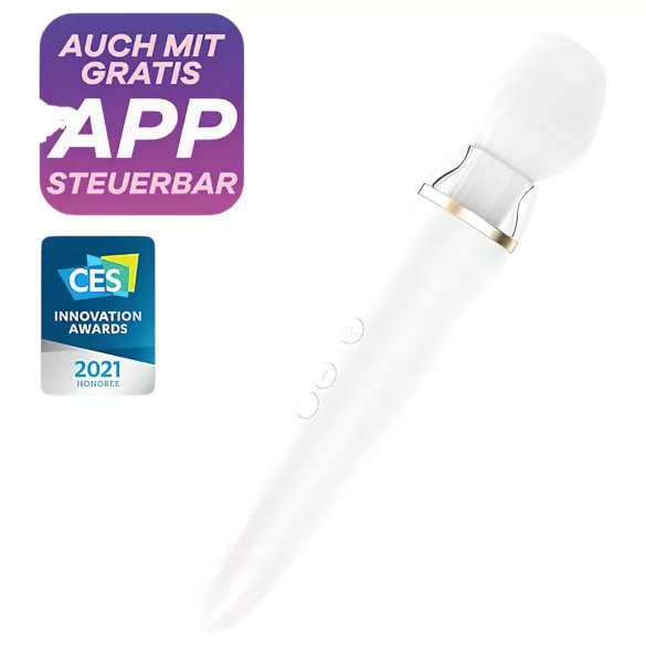 Satisfyer Double Wand-er - Intelligenter Massage-Vibrator (Weiß)