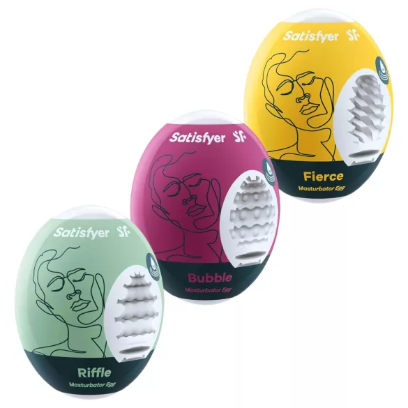 Satisfyer Egg RBF - Eier Masturbator Set (3 Stück)