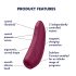 Satisfyer Curvy 1+ - intelligentes Luftwellen-Klitorisstimulator (rot)