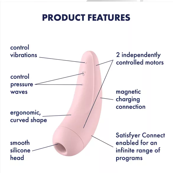 Satisfyer Curvy 2+ - smarter Luftstoß-Klitorisstimulator (pink)