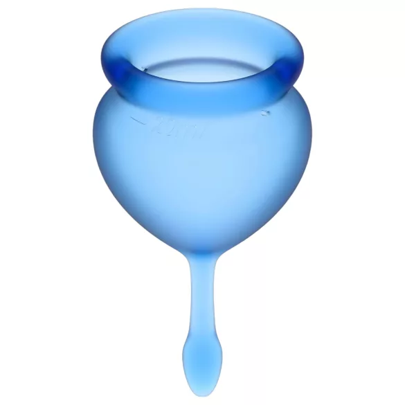 Satisfyer Feel Good - Silikon-Menstruationstassen-Set (blau, 2 Stück)