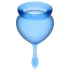 Satisfyer Feel Good - Silikon-Menstruationstassen-Set (blau, 2 Stück)