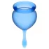 Satisfyer Feel Good - Silikon-Menstruationstassen-Set (blau, 2 Stück)