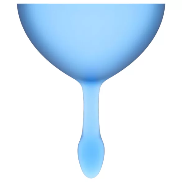 Satisfyer Feel Good - Silikon-Menstruationstassen-Set (blau, 2 Stück)