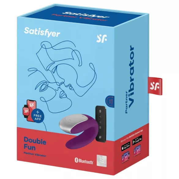 Satisfyer Double Fun - App-gesteuerter Partner-Vibrator (lila)