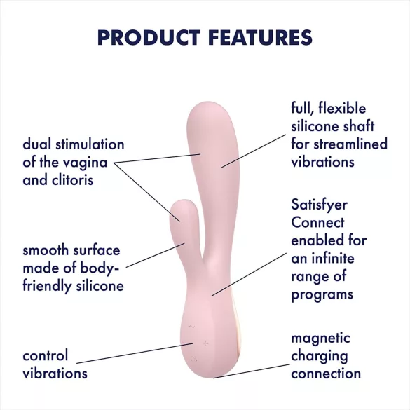 Satisfyer Mono Flex - App-gesteuerter Vibrator (Pink)