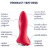 Satisfyer Rotator Plug 1 - Perlen-Analdildo (rot)