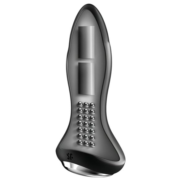 Satisfyer Rotator Plug 1 - perlenbesetzter Analvibrator (schwarz)