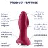 Satisfyer Rotator Plug 2 - Akku, perlenbesetzter Anal-Vibrator (rot)