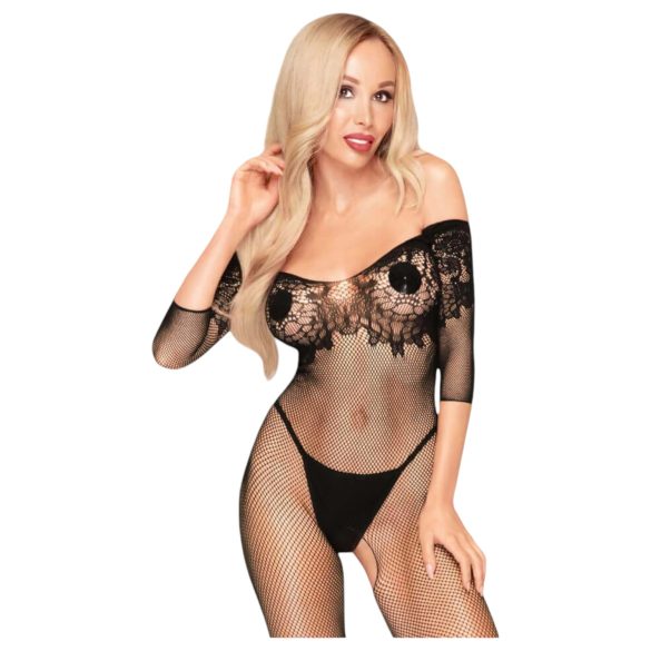 Penthouse High Profil - Blumen Carmen Jumpsuit (Schwarz)