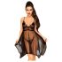 Penthouse Naughty Doll - Spitzenkleid & String (Schwarz) - L/XL