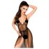 Penthouse Best Forplay - Spitzen-Body mit Tüllschal (schwarz) - M/L