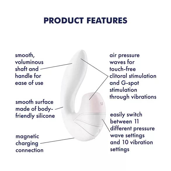 Satisfyer Supernova - Akkuvibrator mit Luftwellen 2in1 (weiß)