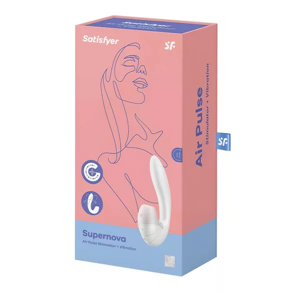 Satisfyer Supernova - Akkuvibrator mit Luftwellen 2in1 (weiß)
