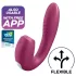 Satisfyer Sunray - Akku 2-in-1 Vibrator mit Luftdruckwellen (rot)
