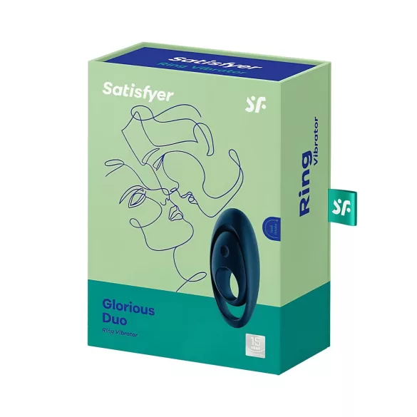 Satisfyer Glorious Duo - Vibrationspenisring (Blau)