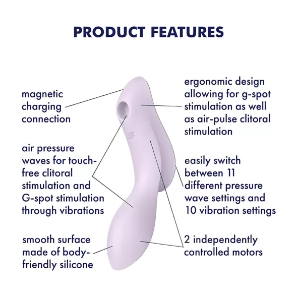 Satisfyer Curvy Trinity 2 - 2-in-1 Druckwellen‑Vibrator (lila)