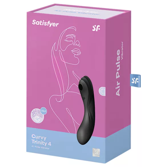 Satisfyer Curvy Trinity 4 - Luftwellen 2-in-1 Vibrator (schwarz)