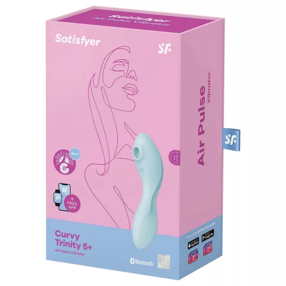 Satisfyer Curvy Trinity 5+ - App-gesteuerter 2-in-1 Vibrator (blau)