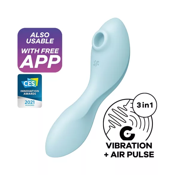 Satisfyer Curvy Trinity 5+ - App-gesteuerter 2-in-1 Vibrator (blau)