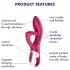Satisfyer Embrace Me - Akku-Klitorisvibrator mit Arm (Rot)