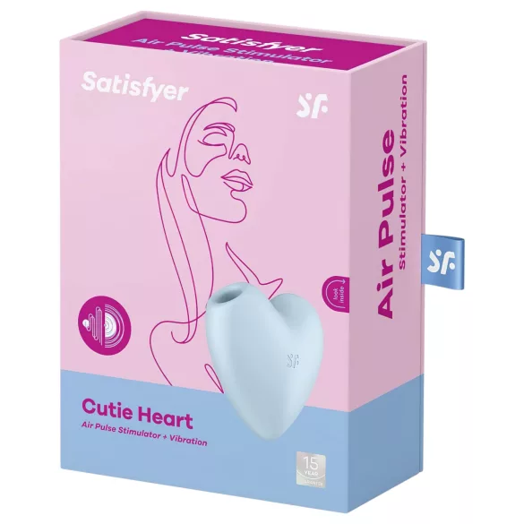 Satisfyer Cutie Heart - Akk. Klitoris-Vibrator mit Luftwellen (Blau)