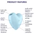 Satisfyer Cutie Heart - Akk. Klitoris-Vibrator mit Luftwellen (Blau)