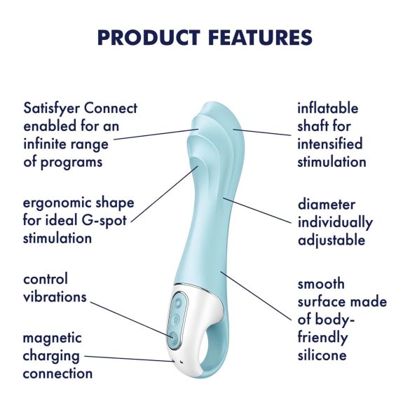 Satisfyer Air Pump Vibrator 5 - intelligenter Vibro-Pumper (blau)