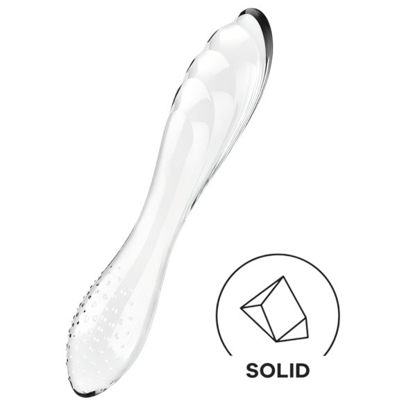 Satisfyer Dazzling Crystal 1 - beidseitiger Glasdildo (transparent)