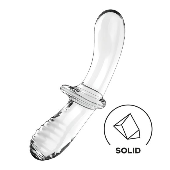 Satisfyer Double Crystal - doppelseitiger Glasdildo (transparent)