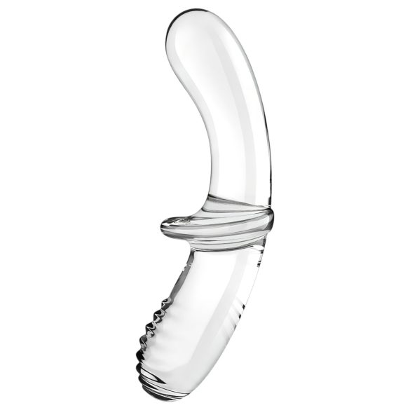 Satisfyer Double Crystal - doppelseitiger Glas-Dildo (transparent)