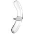 Satisfyer Double Crystal - doppelseitiger Glasdildo (transparent)