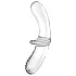 Satisfyer Double Crystal - doppelseitiger Glas-Dildo (transparent)