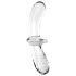 Satisfyer Double Crystal - doppelseitiger Glasdildo (transparent)