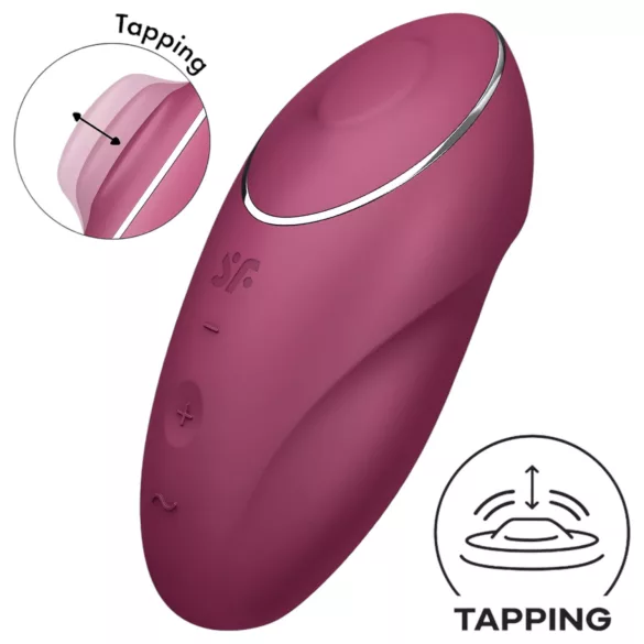 Satisfyer Tap & Climax 1 - 2in1 Vibrator & Klitorisstimulator (Rot)