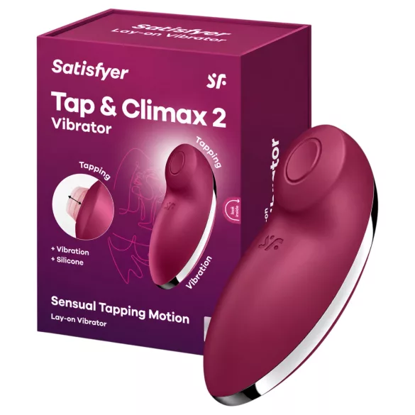 Satisfyer Tap & Climax 2 - 2in1 Klitoris-Stimulator und Vibrator (rot)
