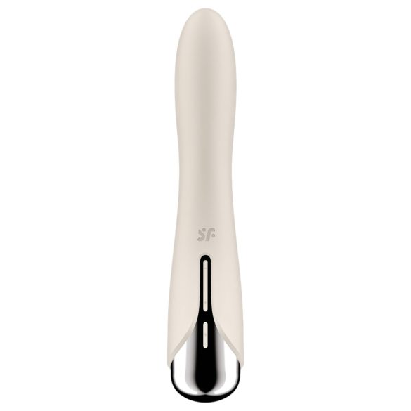 Satisfyer Spinning Vibe 1 - G-Punkt Vibrator mit rotierendem Kopf (Beige)