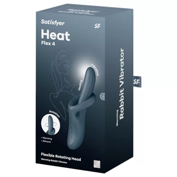 Satisfyer Heat Flex 4 - wärmender Vibrator mit Klitorisschaft (grau)