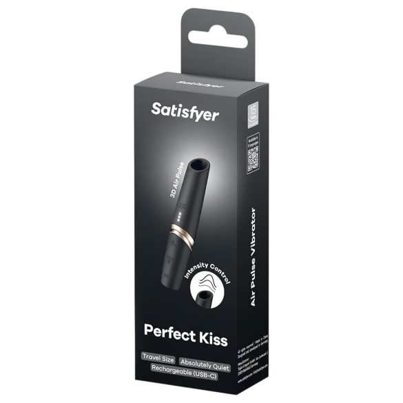 Satisfyer Perfect Kiss - Lippenstift-Vibrator (Schwarz)