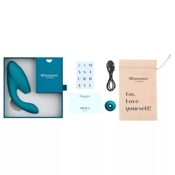 Womanizer DUO 2 - Klitorissauger Rabbit-Vibrator (Petrol)