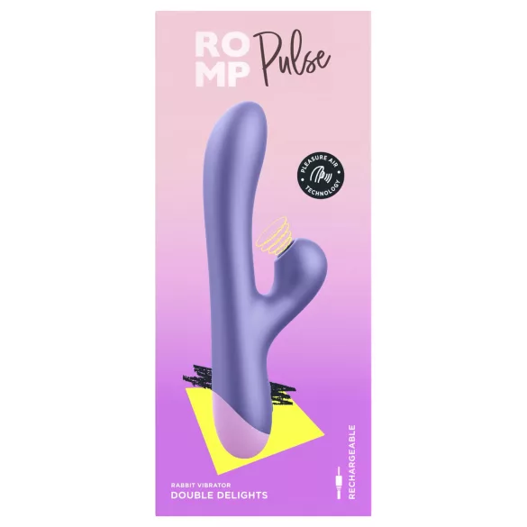 ROMP Pulse - G-Punkt Vibrator mit Luftwellen-Klitorisstimulator (lila)