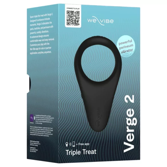 We-Vibe Verge 2 - Intelligenter Vibrations-Peniskring (schwarz)