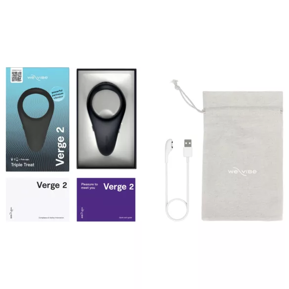 We-Vibe Verge 2 - Intelligenter Vibrations-Peniskring (schwarz)