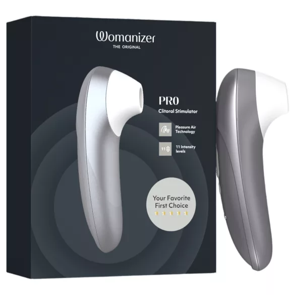 Womanizer Pro - Klitorisstimulator mit Luftimpulsen (grau)